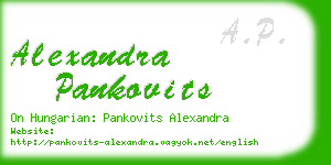 alexandra pankovits business card